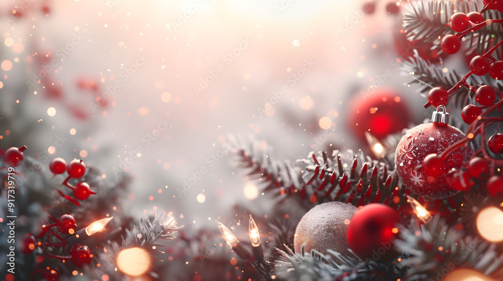 Fondo con bolas de navidad