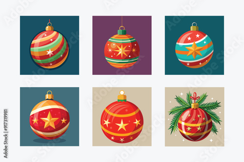 Charming Christmas Ball Illustration for Festive Holiday Designs vector