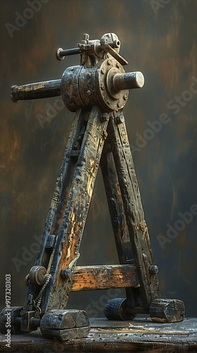 Exploring dynamic of trebuchet medieval siege scenario Explain how principle of torque leverage projectile motion applied maximize range accuracy of siege weapon Keywords trebuchet torque projectile photo