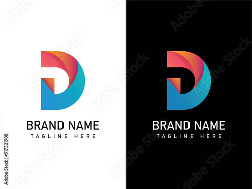3d- D Letter Logo