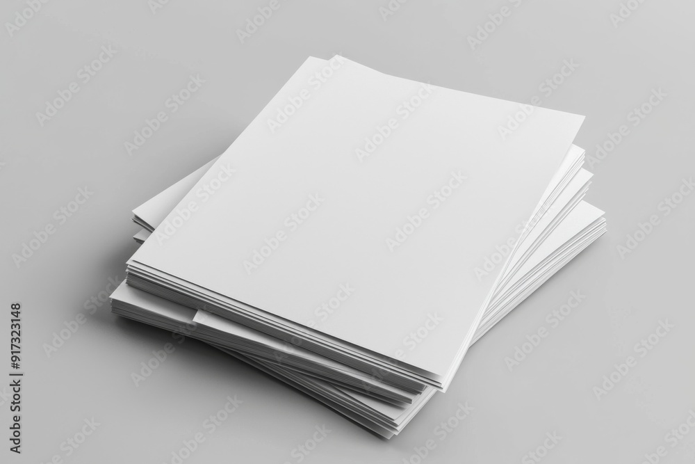 Blank paper mockup on isolated background created with generative ai Blank paper mockup on isolated background created with generative ai