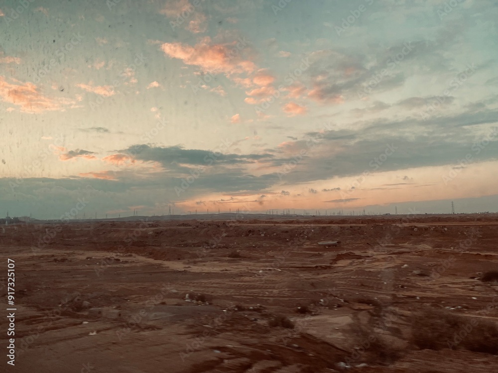 Fototapeta premium sunset in the desert