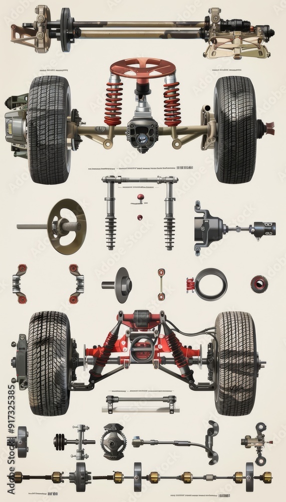 Detailed Comparative Illustration of Vehicle Suspension Systems for Design and Engineering Purposes Detailed Comparative Illustration of Vehicle Suspension Systems for Design and Engineering Purposes