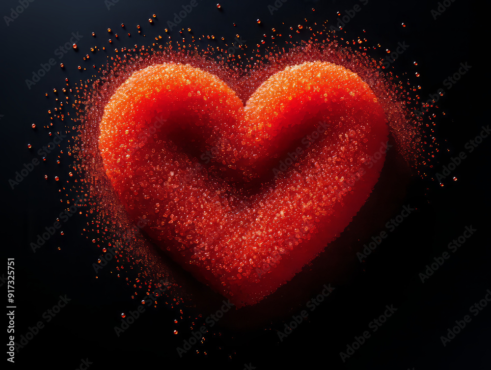 Awesome heart from sugar grains Awesome heart from sugar grains