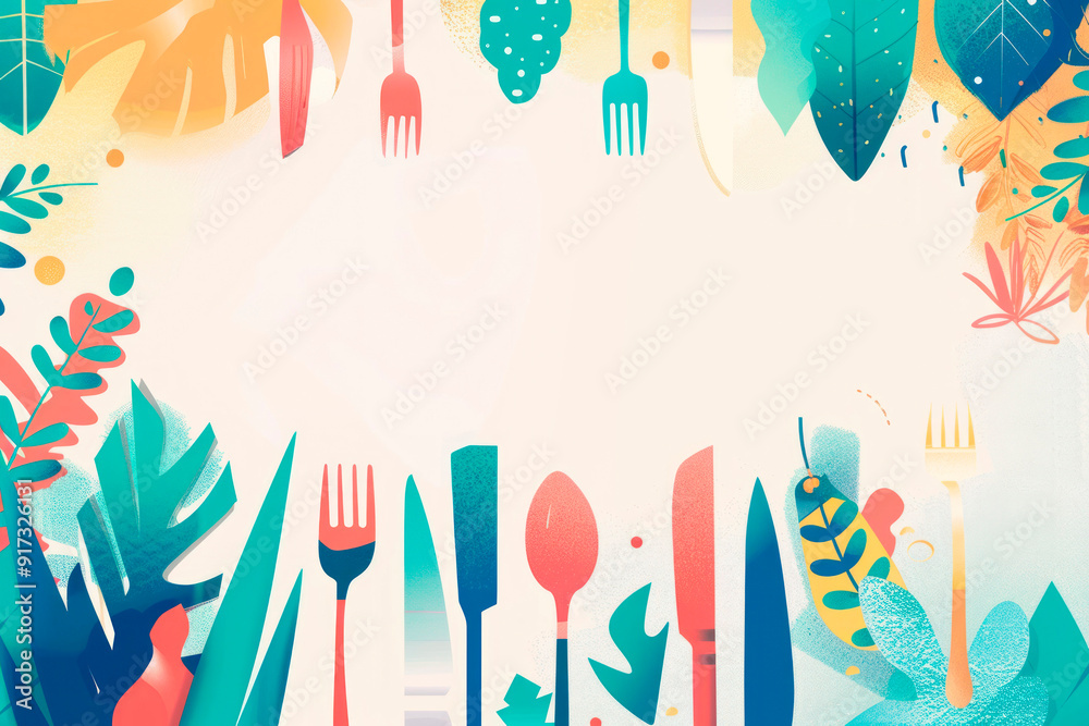 background with copy space of some eating cutlery background with copy space of some eating cutlery