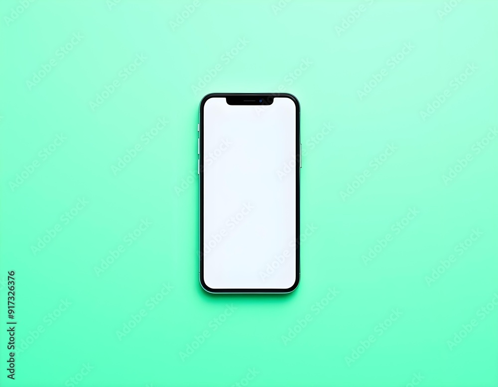 blank phone mockup on green background create with ai blank phone mockup on green background create with ai