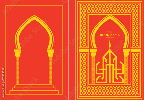 Islamic Book Cover Editable Vector Design