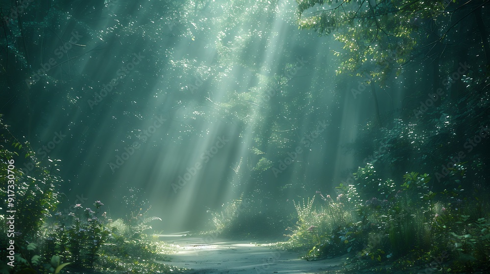 A mystical forest drive, the path bathed in beams of light piercing the dense canopy, the soft glow creating a serene and magical scene, natural look, hd quality. --ar 16:9 --v 6.0 --s 250 --style raw A mystical forest drive, the path bathed in beams of light piercing the dense canopy, the soft glow creating a serene and magical scene, natural look, hd quality. --ar 16:9 --v 6.0 --s 250 --style raw