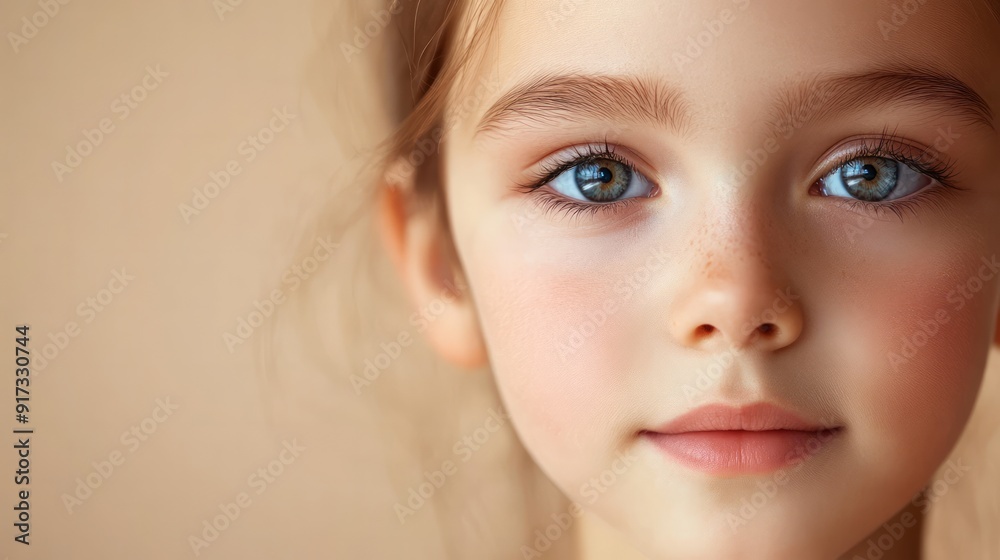 A gentle gaze reveals innocence and wonder in bright, natural light A gentle gaze reveals innocence and wonder in bright, natural light