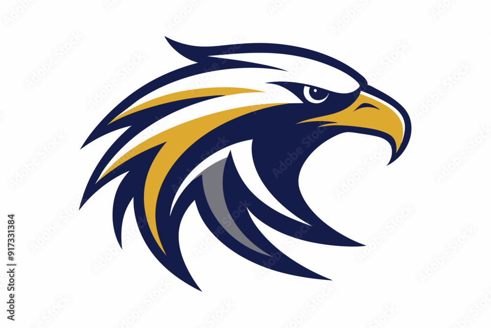Set of icons related to mascot eagle head vector design Set of icons related to mascot eagle head vector design