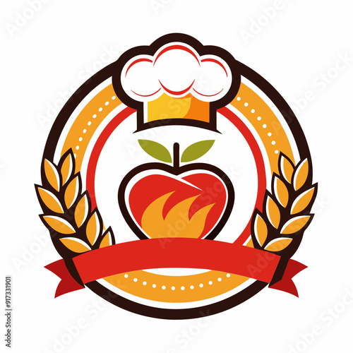 Food chef logo, culinary logo, chef hat, kitchen emblem, cooking icon, restaurant branding, gourmet, culinary arts, chef illustration, food branding, kitchen tools, knife and fork, chef silhouette, co