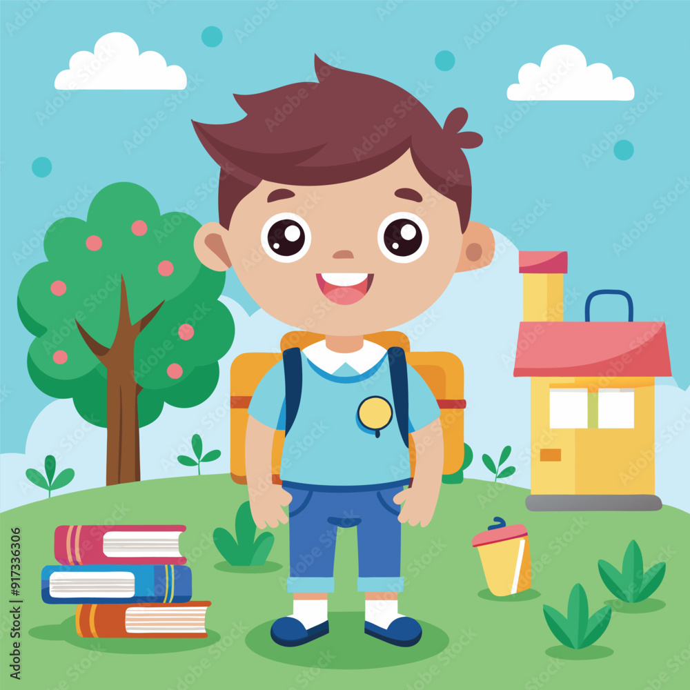 Back to school kids cartoon Back to school kids cartoon