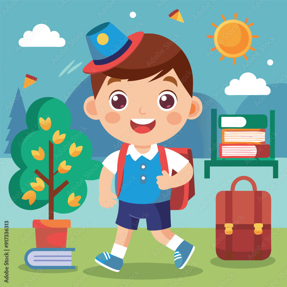 Back to school kids cartoon Back to school kids cartoon