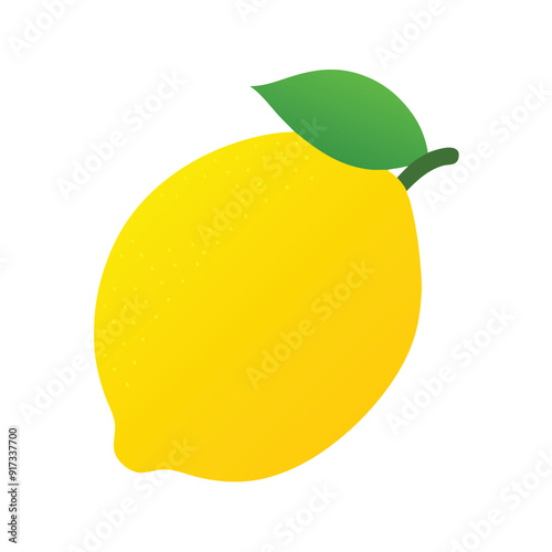 yellow lemon fruit isolated on white background 