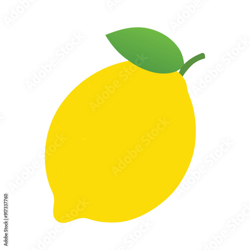 yellow lemon fruit isolated on white background 