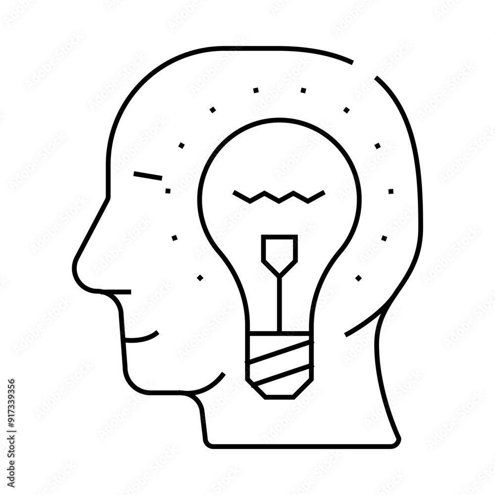 human ingenuity line icon vector. human ingenuity sign. isolated contour symbol black illustration human ingenuity line icon vector. human ingenuity sign. isolated contour symbol black illustration