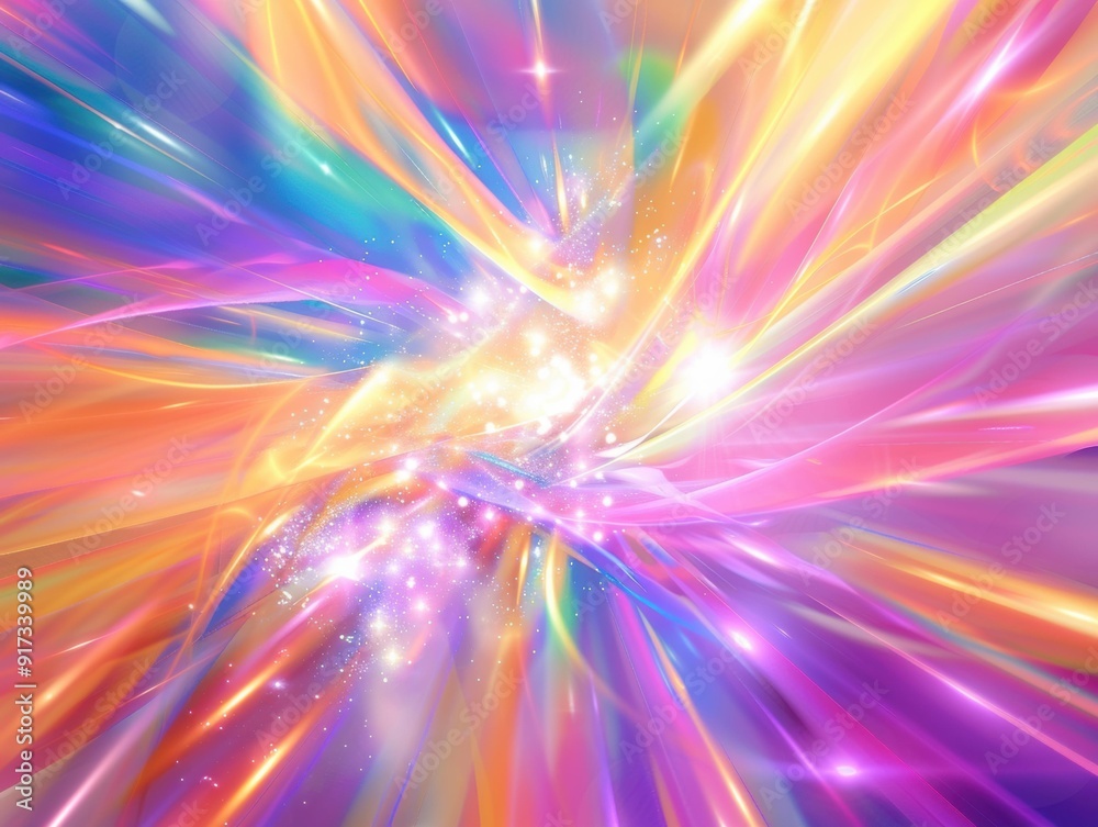 A colorful abstract background with bright lines and sparkles. AI. A colorful abstract background with bright lines and sparkles. AI.