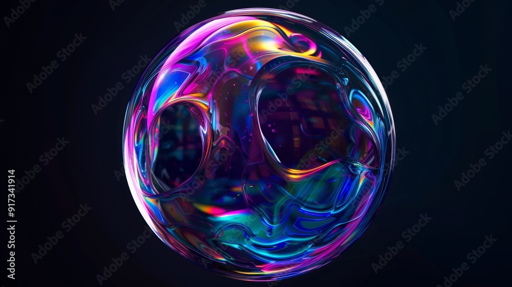 Water background, soap, transparent bubble ball, abstract gradient black circle, water reflection, soap, rainbow, 3d sphere, share, dark background, fluid design, clean energy, geometric Water background, soap, transparent bubble ball, abstract gradient black circle, water reflection, soap, rainbow, 3d sphere, share, dark background, fluid design, clean energy, geometric