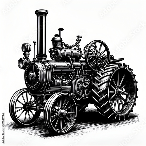 Wallpaper Mural Vintage tractor  Torontodigital.ca