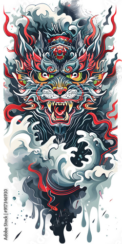 Tribal spynx Tattoo traditional tattoo illustration