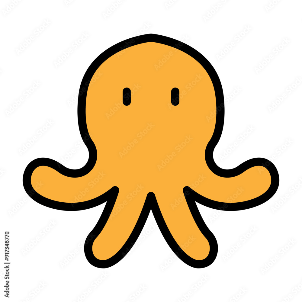 Octopus Vector Filled Icon Design Octopus Vector Filled Icon Design