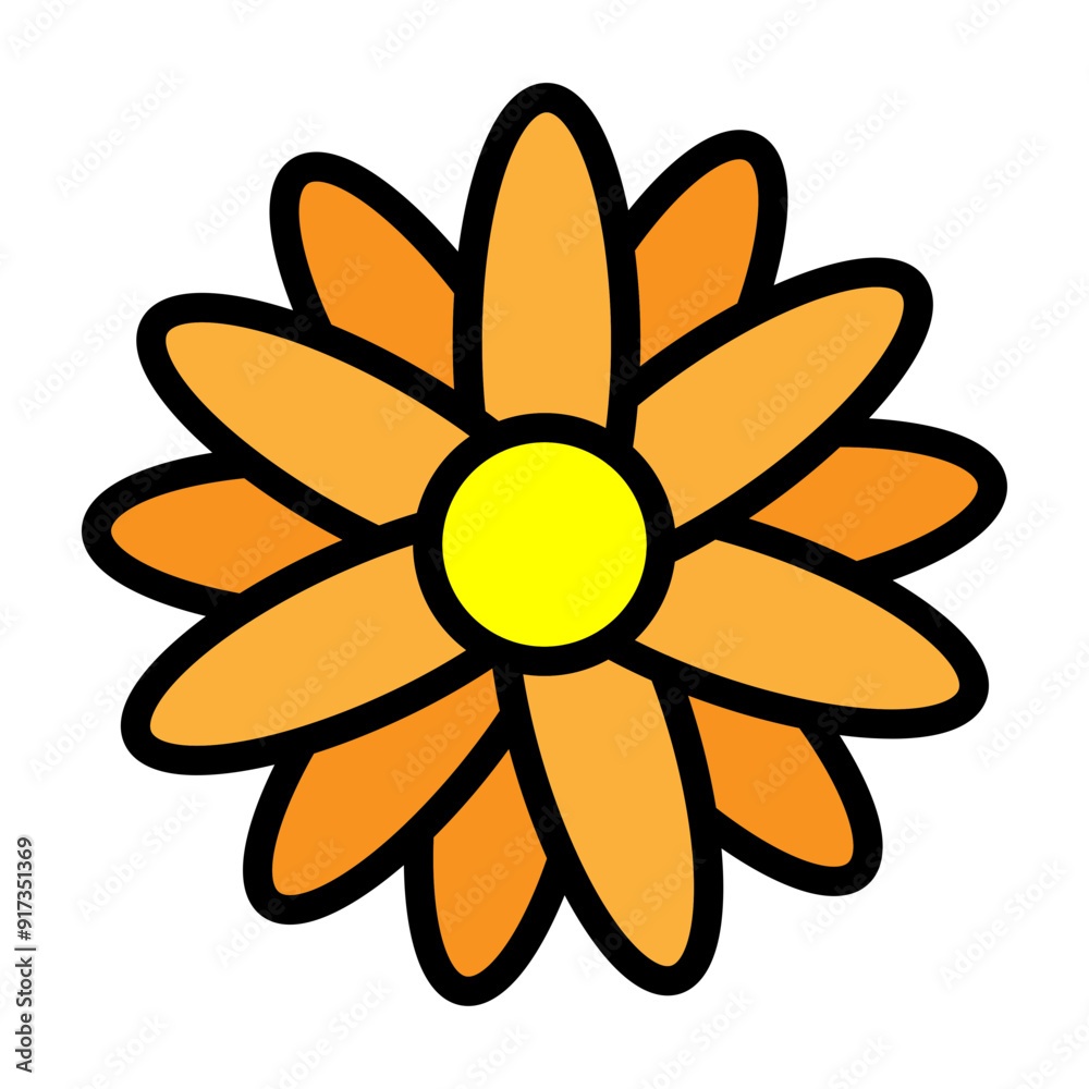 Calendula Vector Filled Icon Design Calendula Vector Filled Icon Design