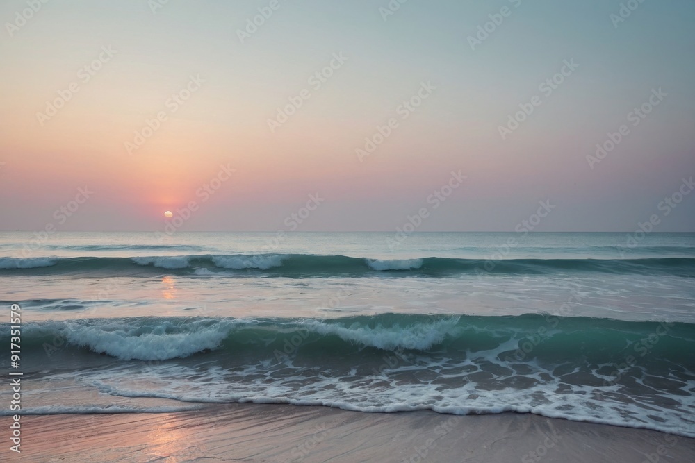 The sea surf at sunset enchants with its beauty. The sea surf at sunset enchants with its beauty.