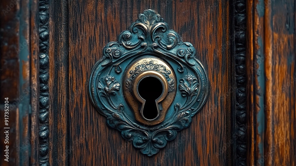 An ornate antique keyhole on an old wooden door, symbolizing the mystery and history of forgotten secrets.
An ornate antique keyhole on an old wooden door, symbolizing the mystery and history of forgotten secrets.