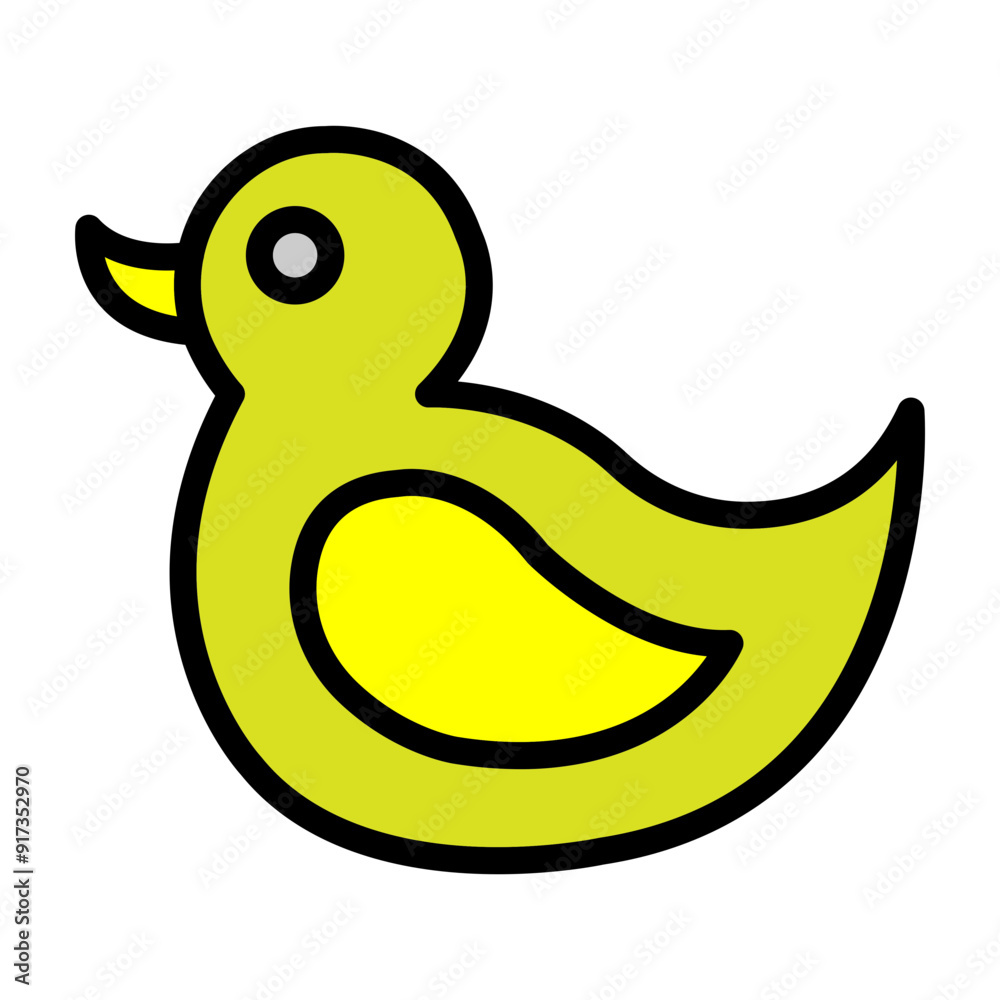 Toy Duck Vector Filled Icon Design Toy Duck Vector Filled Icon Design