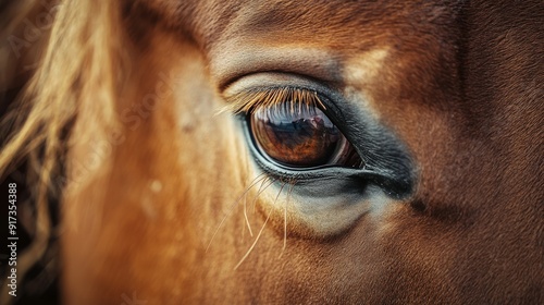 Close-up of a horse's eye