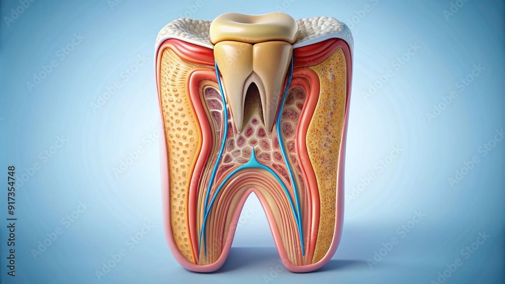 Magnifying the Microcosm of Oral Beauty: A Detailed Depiction of Tooth Enamel  generative AI