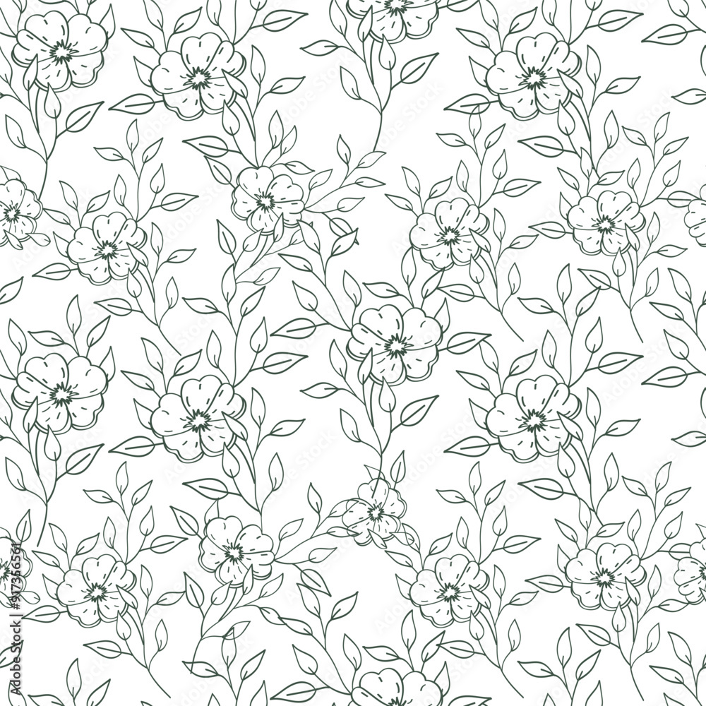 Abstract seamless allover floral chintz pattern design for Textile prints, wallpapers and other decorative projects Abstract seamless allover floral chintz pattern design for Textile prints, wallpapers and other decorative projects