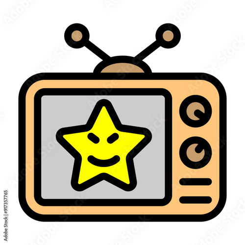 Photography TV Show Vector Filled Icon Design