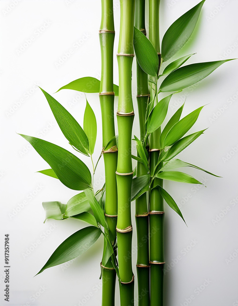 Remove the green bamboo leaves and stems.