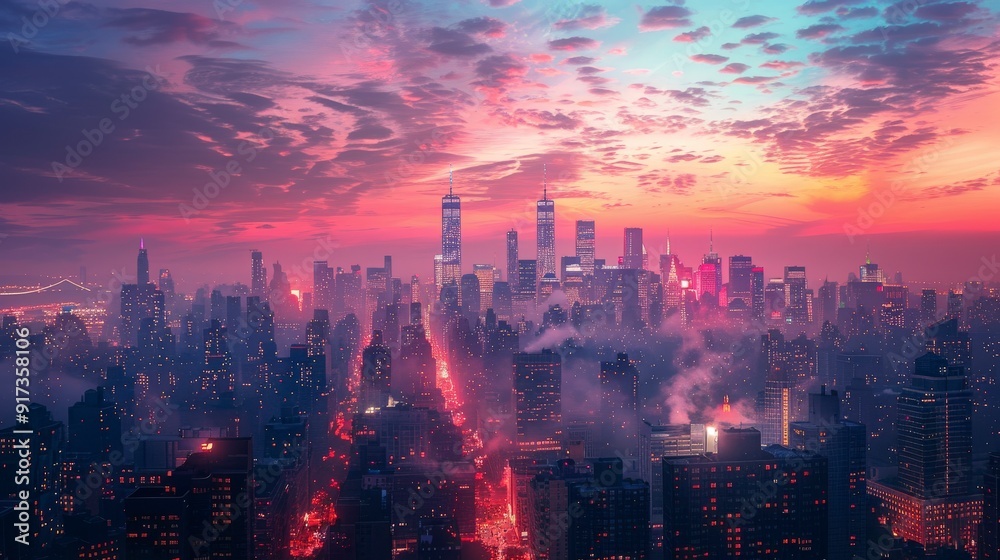 Fototapeta premium Urban and Cityscapes Create a dynamic image of city skylines street scenes and urban lifestyles highlighting the vibrant energy of city life stylize 250 ar 169 v 6