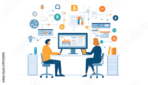 an illustration representing a continuous feedback loop in customer support design