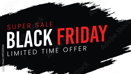 Black Friday super sale banner template