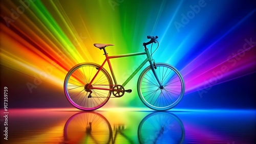 Whirlwind of Color: A Cyclist's Journey Through Vibrant Landscapes  AI Generated
