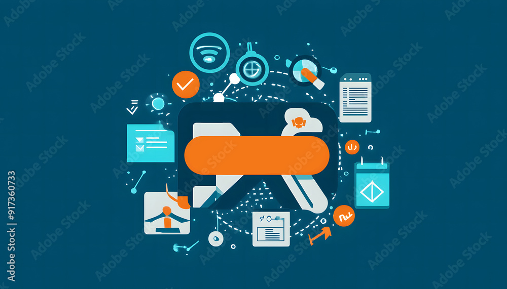 an illustration with the acronym RFP text integrates with an unfolding document, magnifying glasses symbolizing the opening and exploration of proposals design an illustration with the acronym RFP text integrates with an unfolding document, magnifying glasses symbolizing the opening and exploration of proposals design