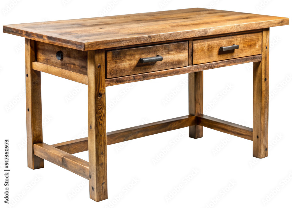 Rustic Wooden Desk on a transparent background. Rustic Wooden Desk on a transparent background.