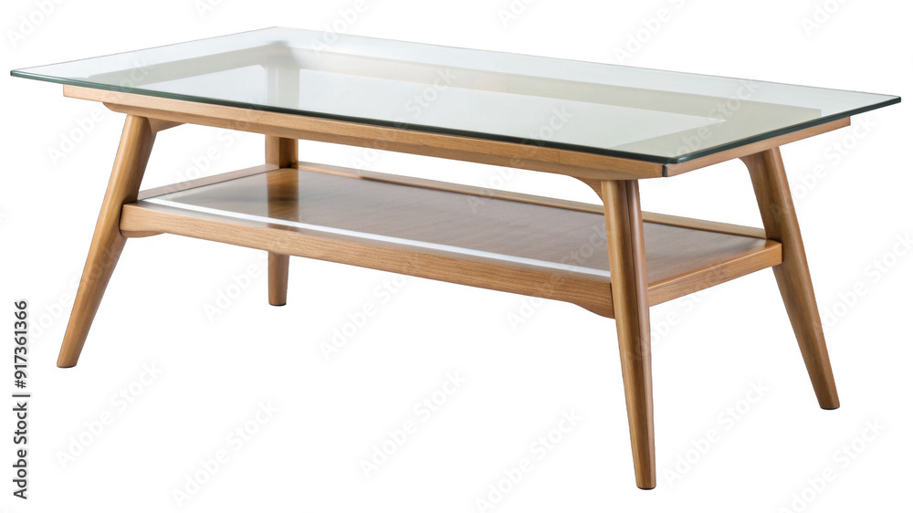 Fototapeta premium Scandinavian Coffee Table on a transparent background.