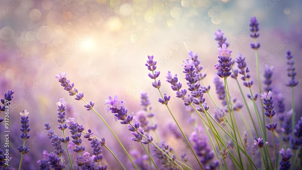 Naklejka premium A Timeless Tapestry of Lavender and Victorian Elegance AI Generated