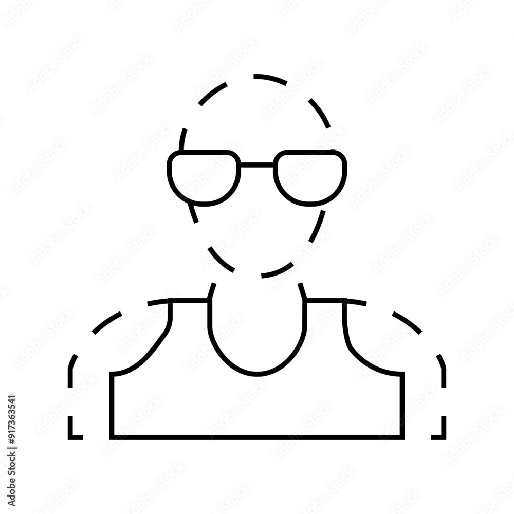 Fototapeta premium invisible fantasy character line icon vector. invisible fantasy character sign. isolated contour symbol black illustration
