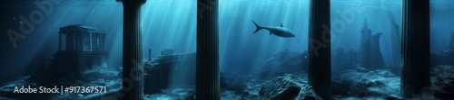 Mystic Atlantis Rediscovered: Diving into the Legendary Sunken Island Civilization with Impressive Temples and Classic Columns