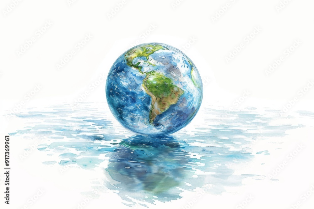 A serene Earth illustration, with calm waters, clear skies, and gentle breezes, capturing the tranquility and peace that nature brings. A serene Earth illustration, with calm waters, clear skies, and gentle breezes, capturing the tranquility and peace that nature brings.