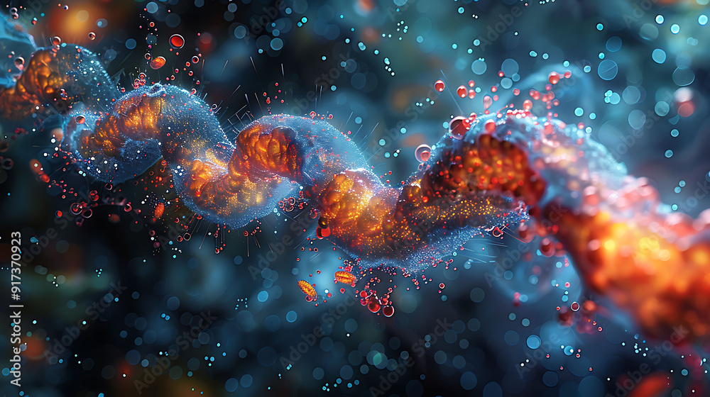 Schematic illustration of chromatin intertwined muscle fiber demonstrating genetic influence muscle structure impact of chromatin remodeling muscle disease 
