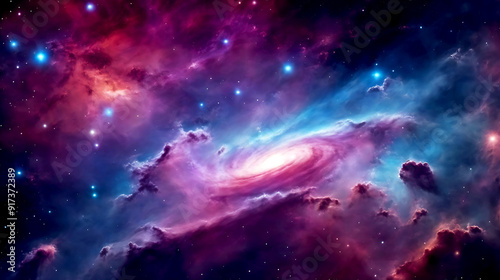 Colourful space galaxy, Starry night cosmos. Beautiful background wallpaper