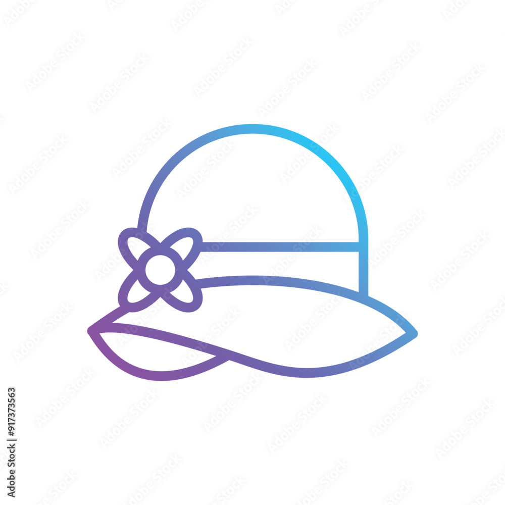 Straw Hat vector icon Straw Hat vector icon