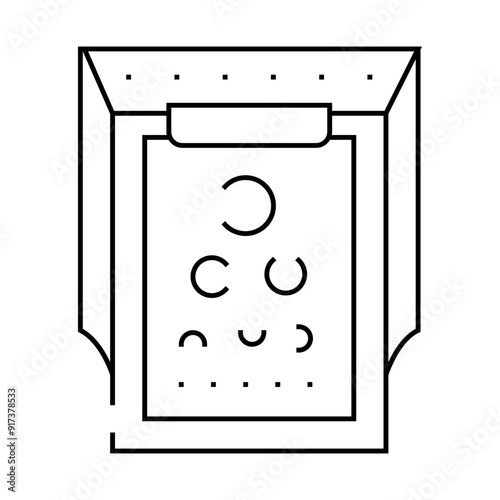 snellen table ophthalmology line icon vector. snellen table ophthalmology sign. isolated contour symbol black illustration