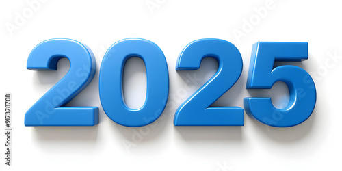 blue and white 2025 text